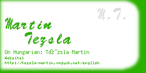 martin tezsla business card